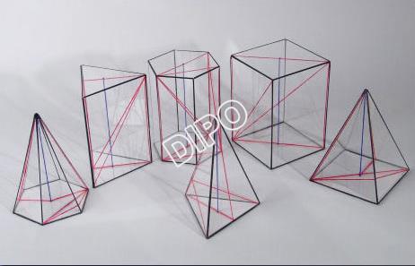 Modely těles - hranoly a jehlany v=18cm