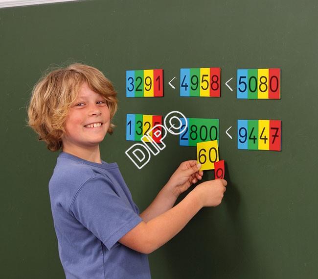Čísla 0-9000  magnetické karty demonstrační
