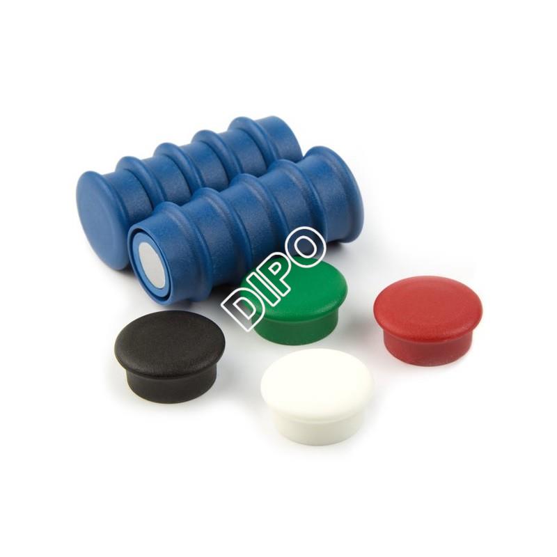 Magnet kulatý pr.22/9 mm barevný plast silný