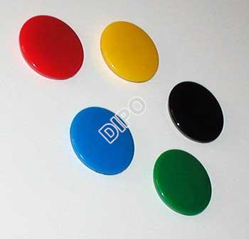 Magnet kulatý pr.40mm barevný plast